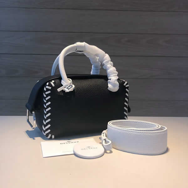 Fake Discount Delvaux Luxury Cool Box Pillow Bag Black Hand Messenger Bag