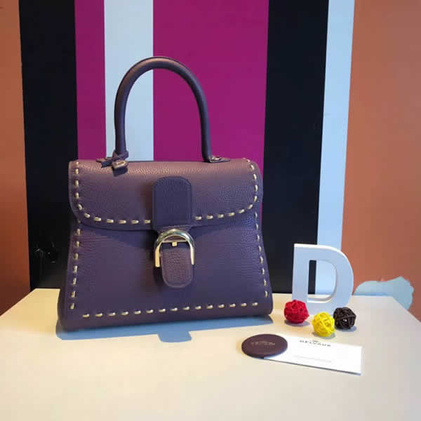 Wholesale Replica Delvaux Brillant Purple Tote Messenger Bag With 1:1 Quality