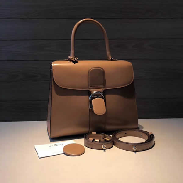 Replica Delvaux Brilliant Magic Box Brown Tote Crossbody Bag