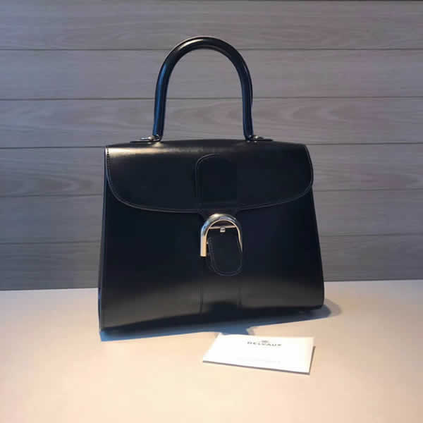 Replica Delvaux Brilliant Magic Black Box Tote Crossbody Bag