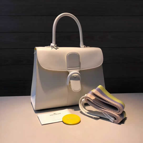 Replica Delvaux Brilliant Magic White Box Tote Crossbody Bag