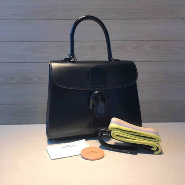 Replica Delvaux Brilliant Magic Black Box Tote Crossbody Bag