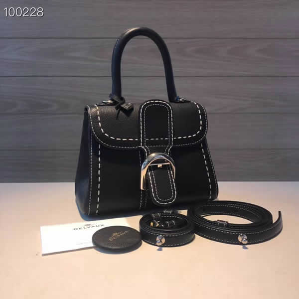 2019 New Cheap Delvaux Brillant Togo Black Tote Shoulder Bag