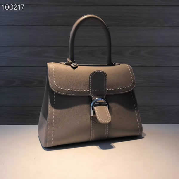 2019 New Delvaux Brillant Togo Brown Tote Crossbody Bag High Quality Outlet