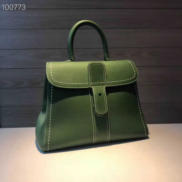 Fashion Discount Delvaux Brillant Togo Green Tote Crossbody Bag Online