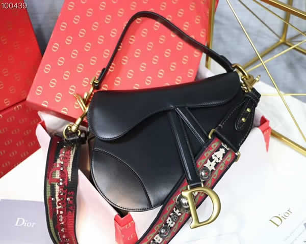 Replica Cheap Dior Saddle Portable Black Messenger Bags