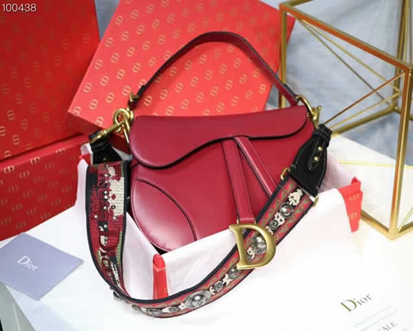 Replica Cheap Dior Saddle Portable Red Messenger Bags