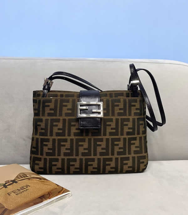 Wholesale Fake Discount New Fendi Vintage Brown Shoulder Bag 8319