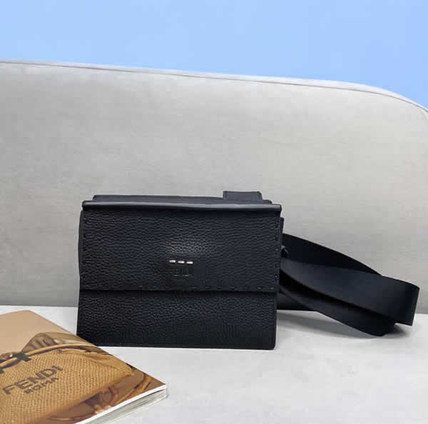 Replica Discount Fendi Messenger Bag Black Shoulder Bag Outlet 673