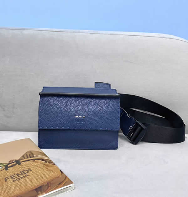 Replica Discount Fendi Messenger Bag Blue Shoulder Bag Outlet 673