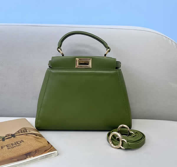 Knock Off New Fendi Sheepskin Handbag Green Crossbody Bag 2590
