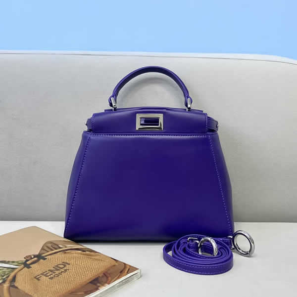 Knock Off New Fendi Sheepskin Handbag Purple Crossbody Bag 2590