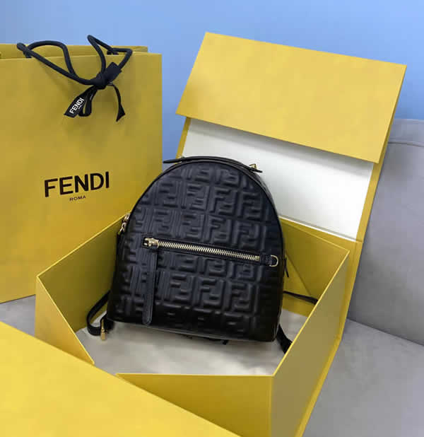 Replica Discount New Fashion Fendi Black Backpack Hot Sale Bags 8318