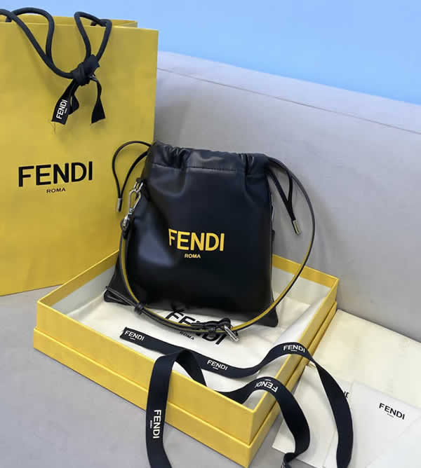Replica Fendi Pack Roma Black Clutch Messenger Bag 8355s