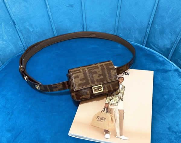 Fake Fendi Super Mini Baguette Messenger Bag Waist Bag 0136