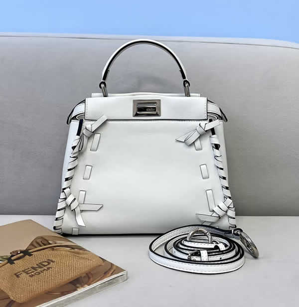 Fake Fendi Red Handbag Bow Embellished Crossbody Bag 5510