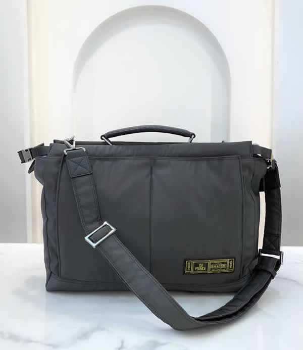 Replica New Fendi Peekaboo Gray Handbag Tote Messenger Bag 7519