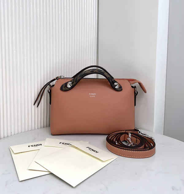 Replica New Cheap Fendi Boston Handbag Degrade Pink Crossbody Bag 1150