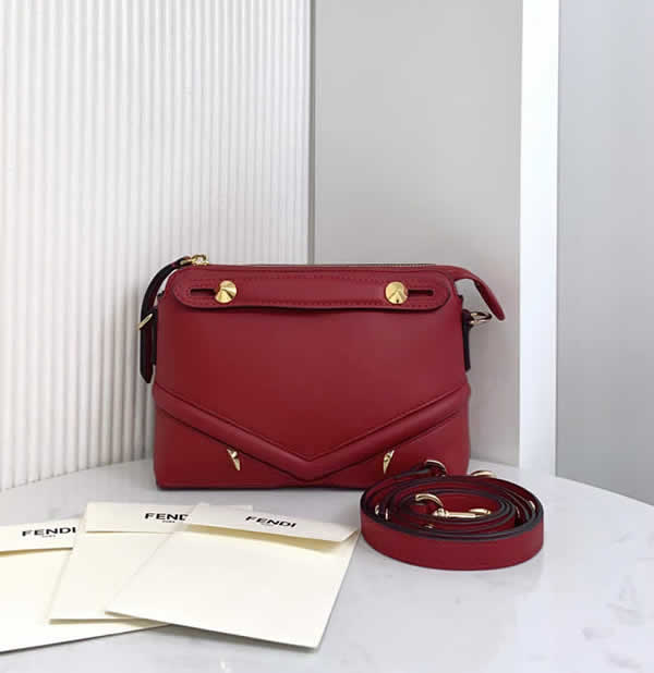 Replica New Fendi Mini By The Way Red Tote Crossbody Bag 1149