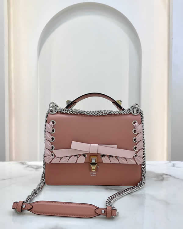 Replica Hot Sale Fendi Pink Flap Shoulder Crossbody Bag 0181