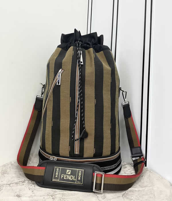 Knock Off Cheap Fendi Mon Tresor Sports Stripe Bucket Bag 033L