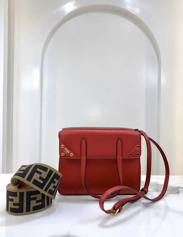 Fake Discount Fendi Red Filp Bag Mini Handbag Crossbody Shoulder Bag 303