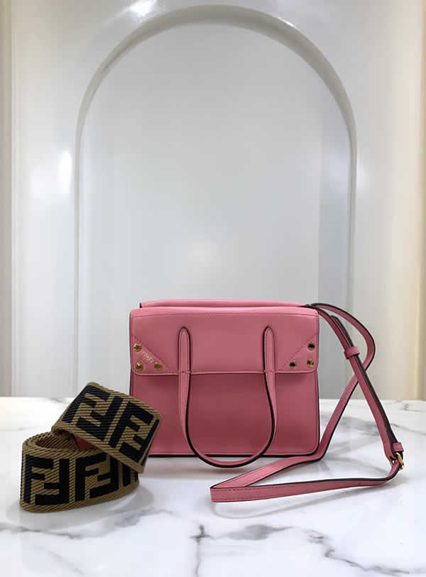 Fake Discount Fendi Pink Filp Bag Mini Handbag Crossbody Shoulder Bag 303