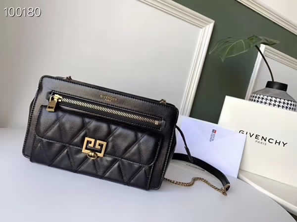 Replica Givenchy Autumn And Winter New Pocket Long Chain Black Shoulder Messenger Bag