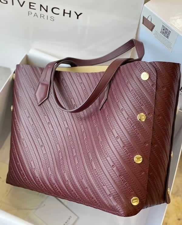 Replica Givenchy Spring And Summer New Bond Canvas Red Wine Shopping Bag
