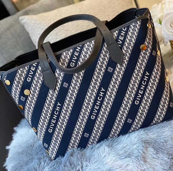 Replica Givenchy Spring And Summer New Bond Canvas Stripe Shopping Bag