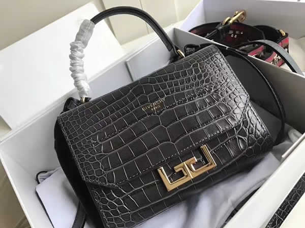 Replica Givenchy Winter Eden Crocodile Pattern Handbag Chic Is New Cool Dark Gray Messenger Bag