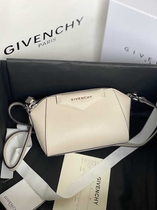 Replica Cheap Givenchy Antigona Nano Sheepskin Handbag White Shoulder Bags