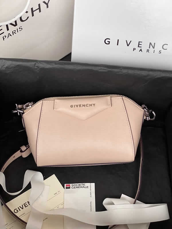 Replica Cheap Givenchy Antigona Nano Sheepskin Handbag Khaki Shoulder Bags