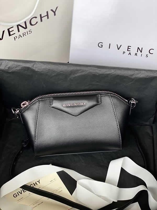 Replica Cheap Givenchy Antigona Nano Sheepskin Handbag Black Shoulder Bags