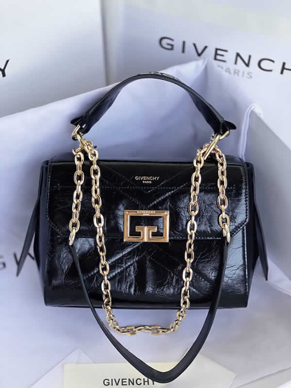 Replica Givenchy High Quality Cowhide Black Flap Handbag Crossbody Bag