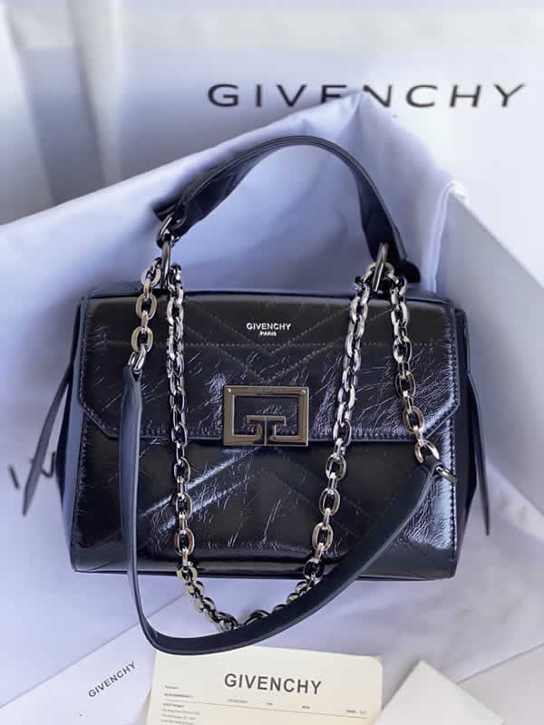 Replica Givenchy High Quality Cowhide Dark Gray Flap Handbag Crossbody Bag