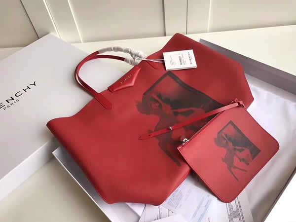 Fake Givenchy Bambi PVC Animal Collection Red Shopping Bag