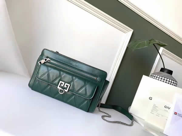 Cheap Givenchy New Pocket Chain Green Shoulder Diagonal Bag