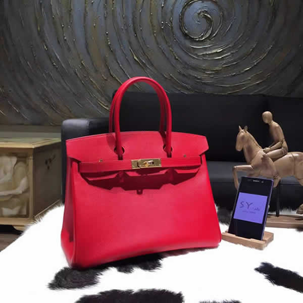 Hermes Birkin 30cm Epsom Calfskin Bag Handstitched Gold Hardware, Rouge Casaque Q5 RS00097