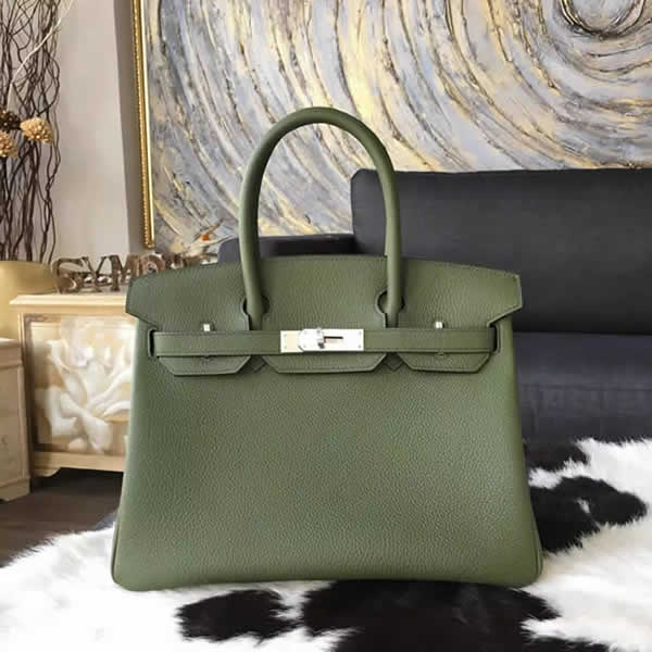 High Quality Hermes Birkin 30cm Togo Calfskin Bag Handstitched Palladium Hardware, Canopee V6 RS11069