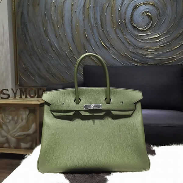 Hermes Birkin 35cm Veau Crispe Togo Calfskin Bag Handstitched, Canopee V6 RS10056