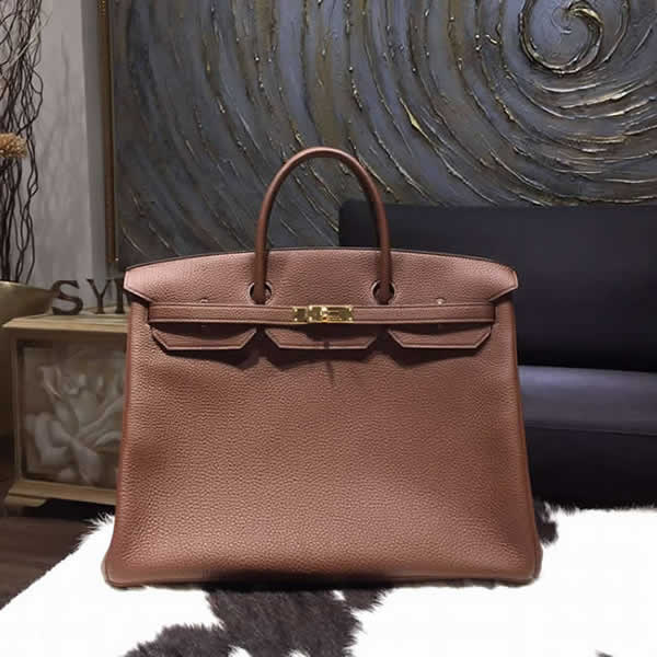 Fashion Hermes Birkin 40cm Veau Crispe Togo Calfskin Bag Hand Stitched Gold Hardware, Marron D'Inde CK4I RS16786