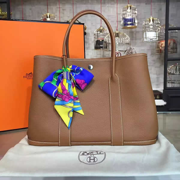 Hermes Garden Party 36cm Togo Calfskin Leather Palladium Hardware High Quality, Gold RS04623