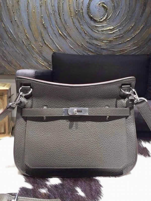 Hermes Jypsiere 28cm Gypsy Bag Elephant Gray 6C Togo Palladium RS01182