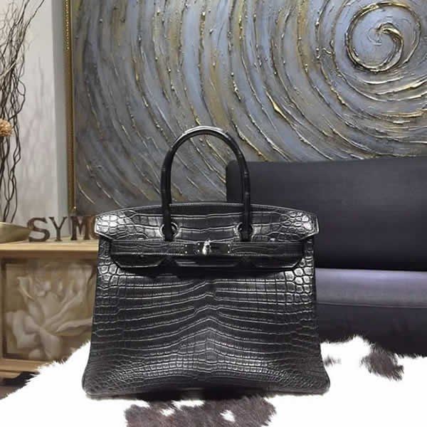 Best Hermes So Black Matte Alligator Crocodile Birkin 35cm Handstitched, So Black RS13552