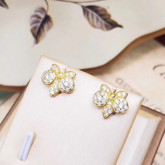Cheap Cartier Butterfly Stud Earrings Diamond Luxury Stud Earrings Jewelry