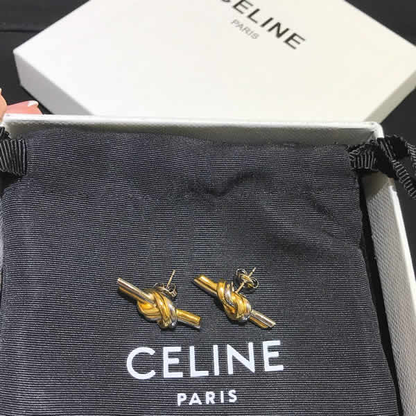 Celine Knotted Stud Earrings Classic Fashion Jewelry