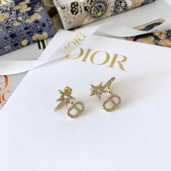 Discount New Dior Classic Leaf Letter Jadior Stud Earrings