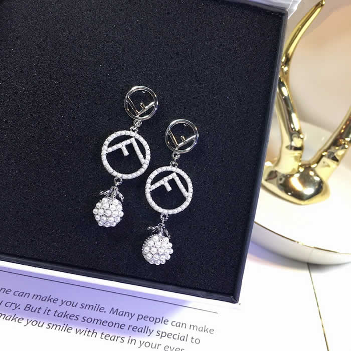 Simple New Design Women Jewelry Replica Discount Fendi Earrings High Quality 08