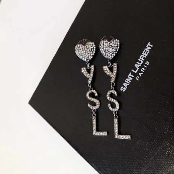 Yves Saint Laurent Classic Letter Love Stud Earrings For Sale